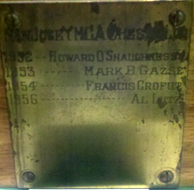 YMCA 1952 Trophy Plaque